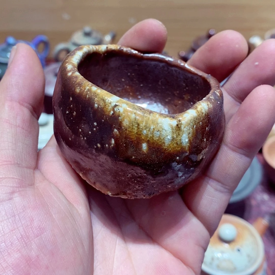 柴烧茶具陶瓷杯子