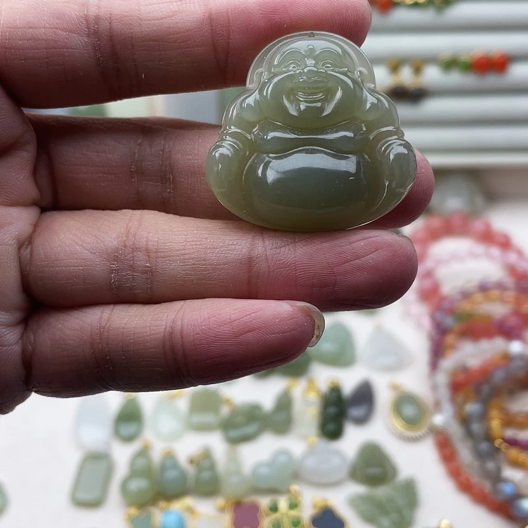 和田玉未镶嵌吊坠(不含链)