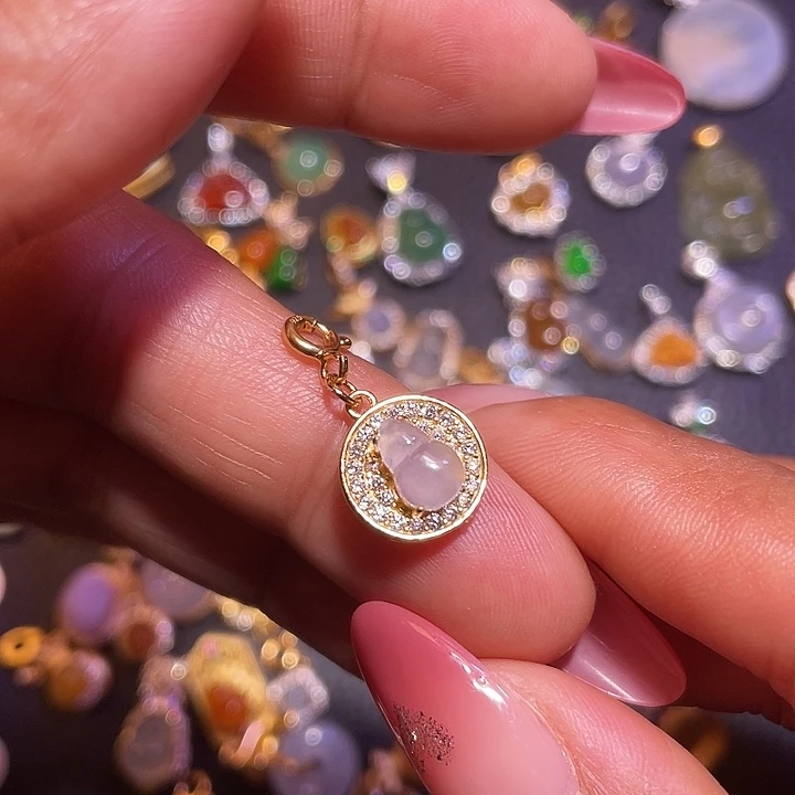 翡翠银S925镶嵌颈饰