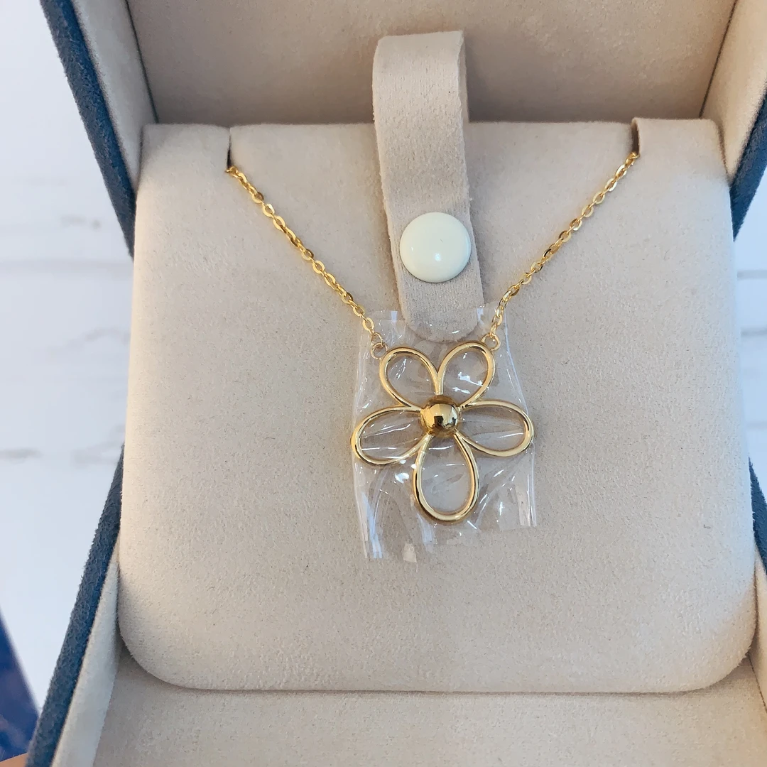 【不支持无理由退】 足金999.9精品格桑花 套链