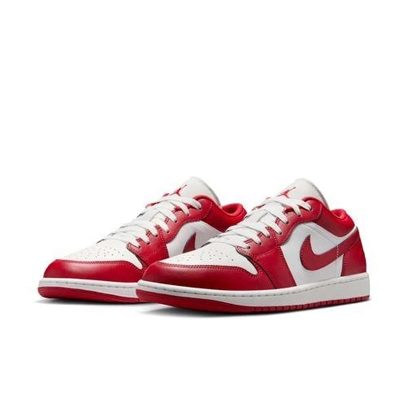 NIKE/耐克正品AJ1男子aj1火焰红低帮耐磨白红休闲运动鞋553558166