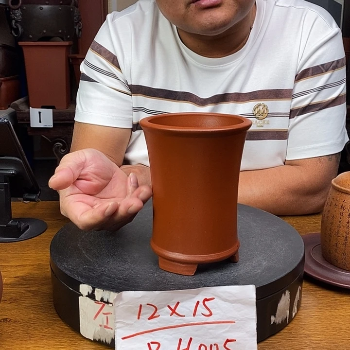 紫砂花盆货号一只H005