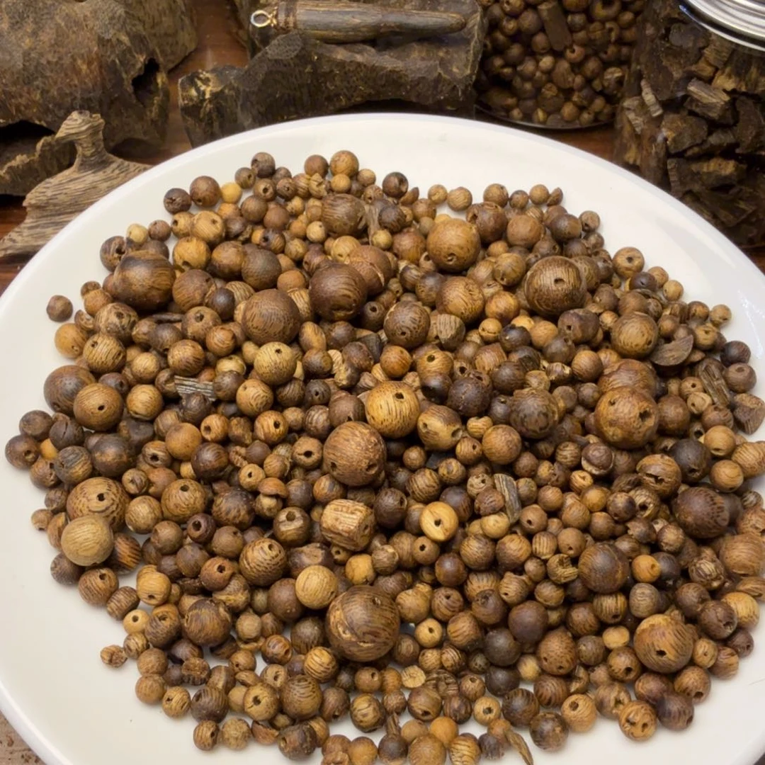 沉香沉香碎屑乌身原叶珠子料50g