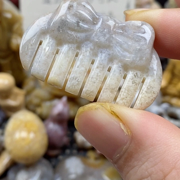颈饰未镶嵌硅化珊瑚（珊瑚玉）小