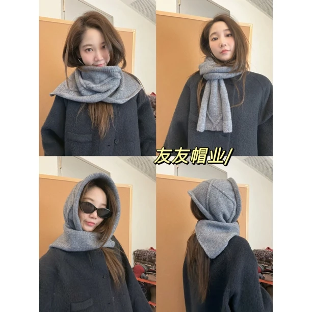 东大门同款/韩系极简纯色围巾围脖学生秋冬季百搭加厚柔软
