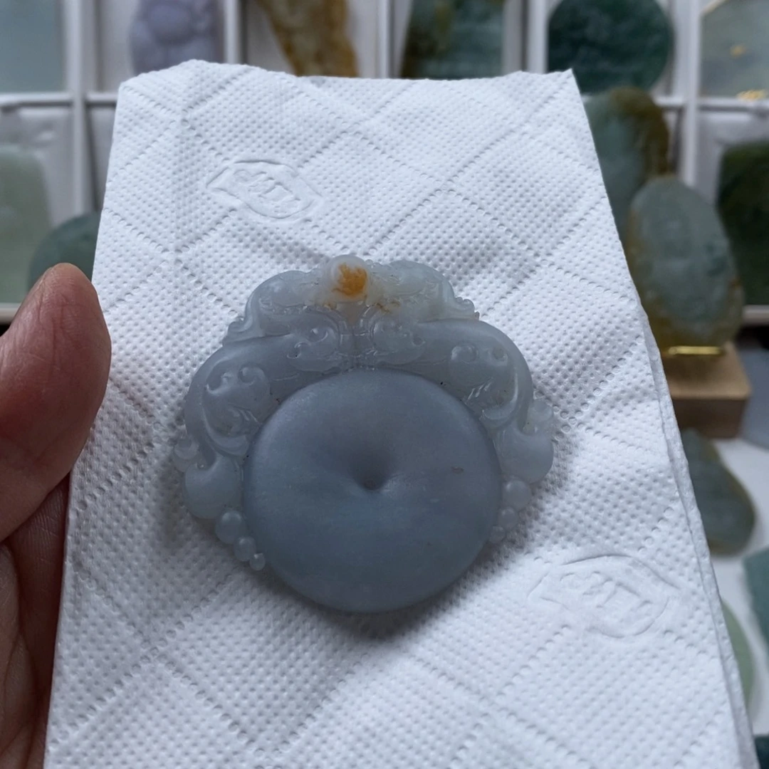 未镶嵌定制翡翠龙扣 毛货 无鉴赏期