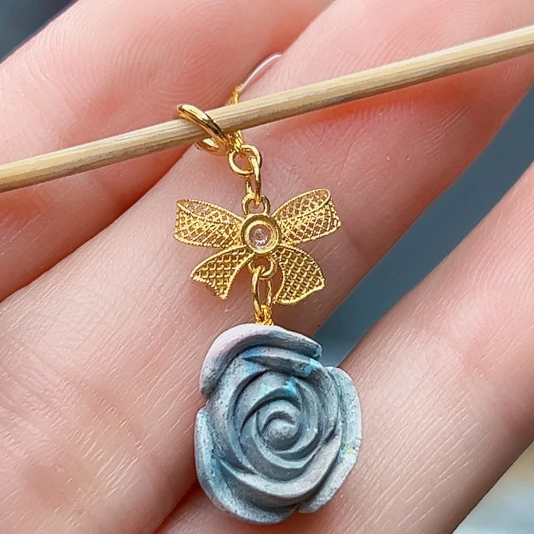 绿松石珠宝奇石18K金镶嵌