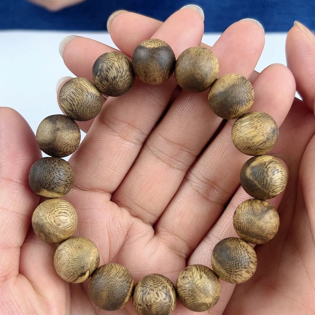 手串沉香1.4保15克白棋单圈圆珠多样性发一