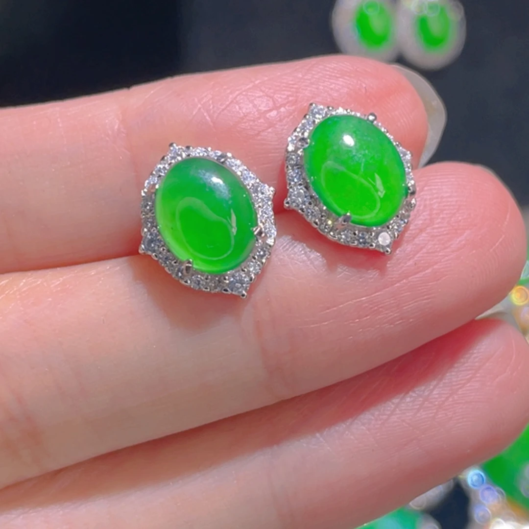 翡翠吊坠(不含链)银S925镶嵌