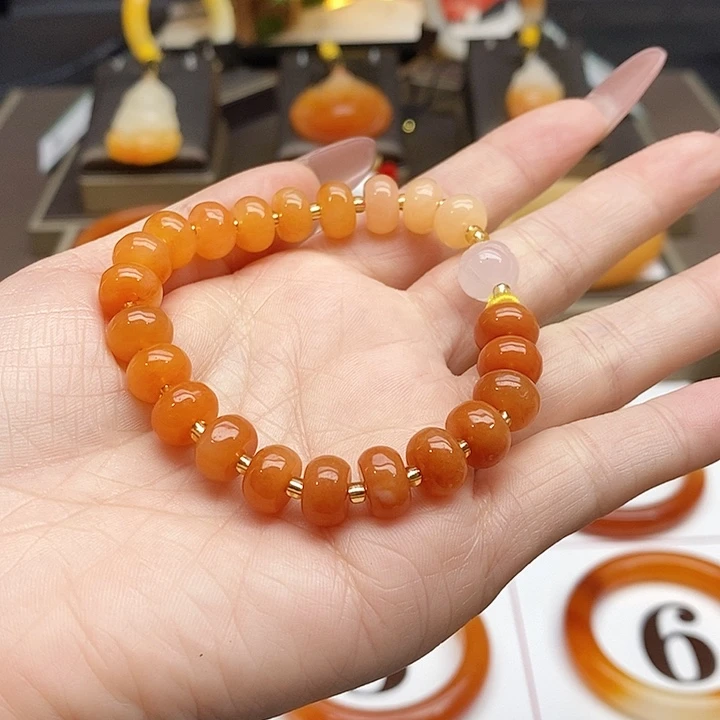 石英质玉（黄龙玉）未镶嵌手串