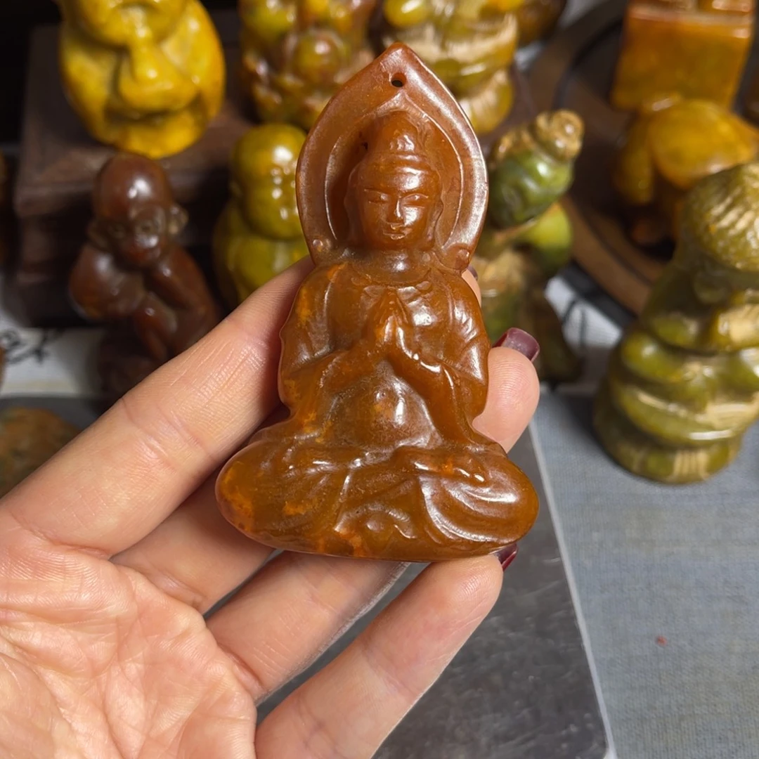 蛇纹石玉合金颈饰