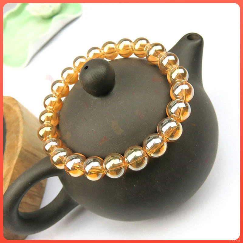 女生手串圈 男女礼品情侣手链香槟色非金属手链单手链