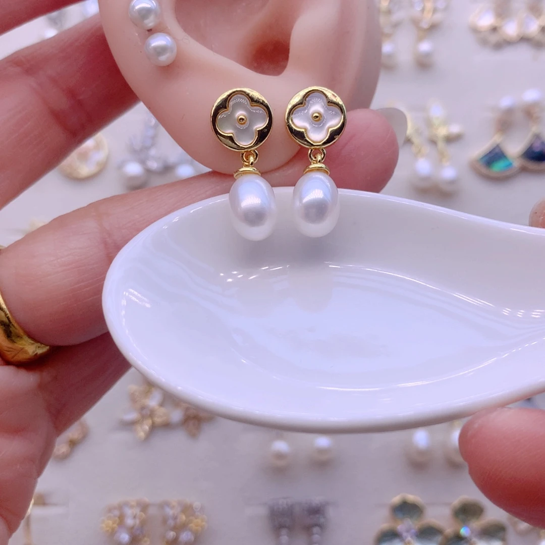 耳饰淡水珍珠合金