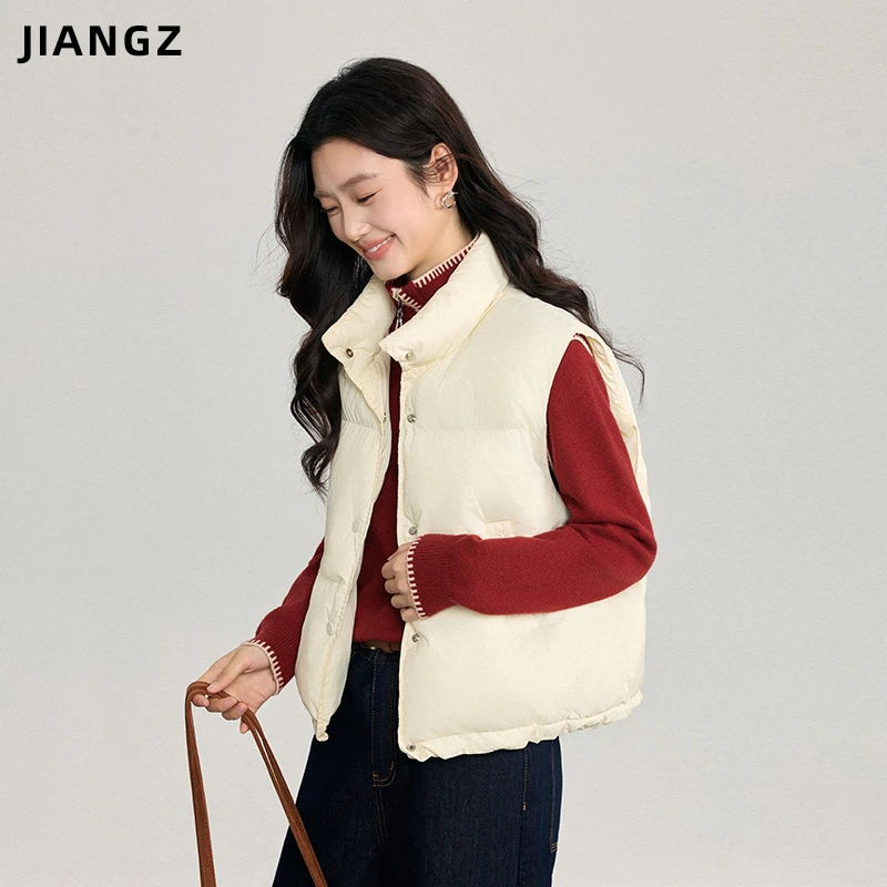 江洲【福曜】秋冬新款巨耐看通勤风休闲经典保暖叠穿棉服马甲外套