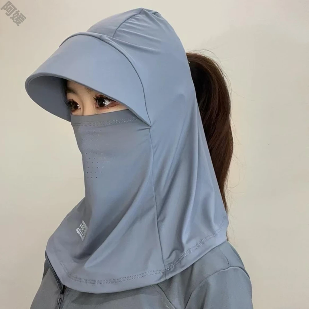 包邮全脸遮阳帽子女夏季防晒帽面罩太阳帽透气防紫外线户外骑行护