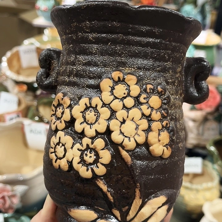 瓷片花盆多肉植物艺术品