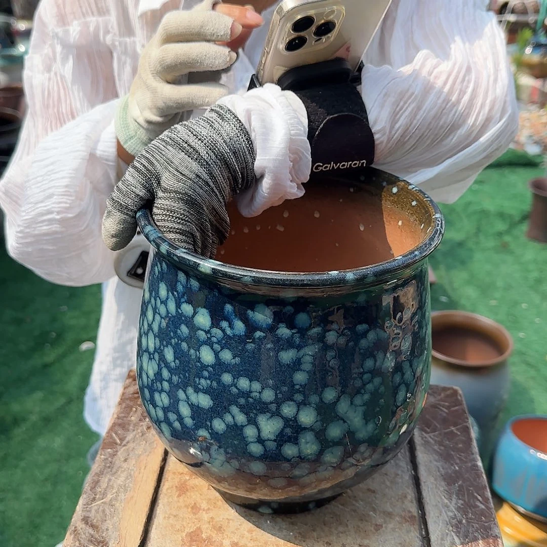 紫砂花盆王嫂花盆0710-132高21口19