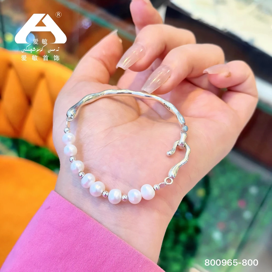 足银手链 爱敏首饰手链800965