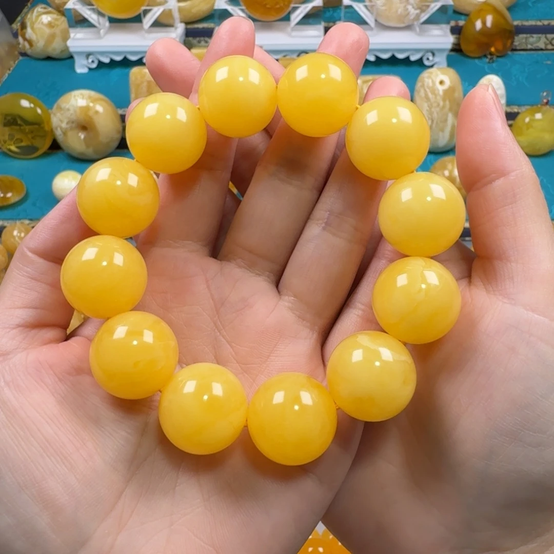 未镶嵌蜜蜡手链蜜蜡