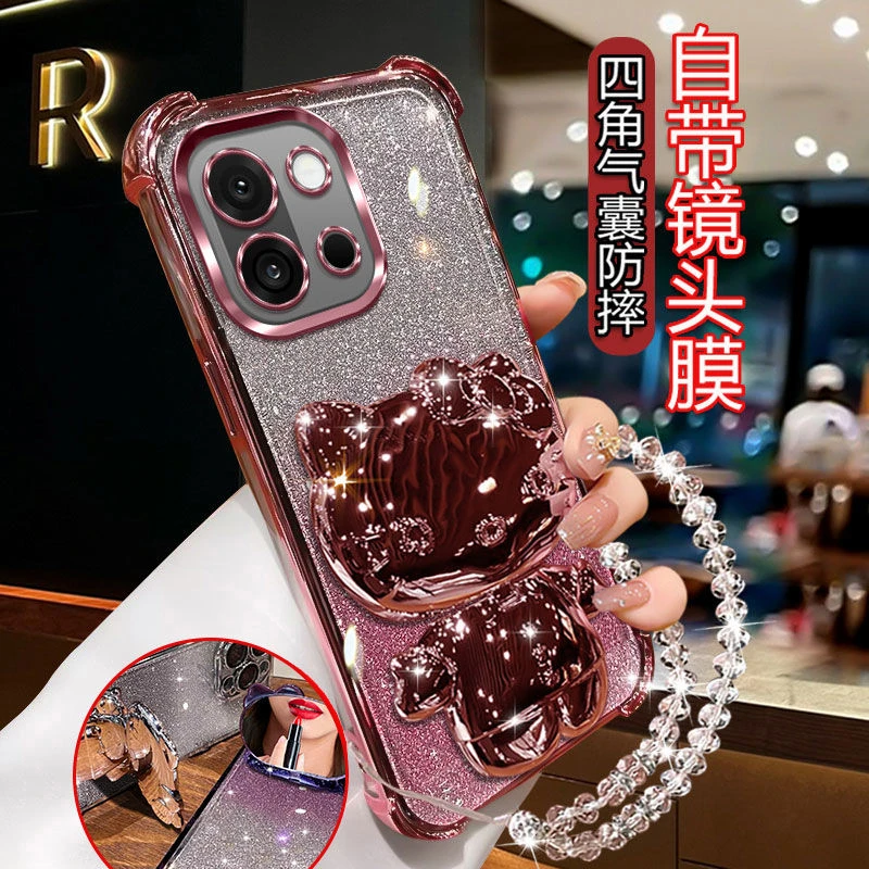 适用一加13T手机壳自带镜头膜PKX110轻奢女全包硅胶奢华软壳防摔.