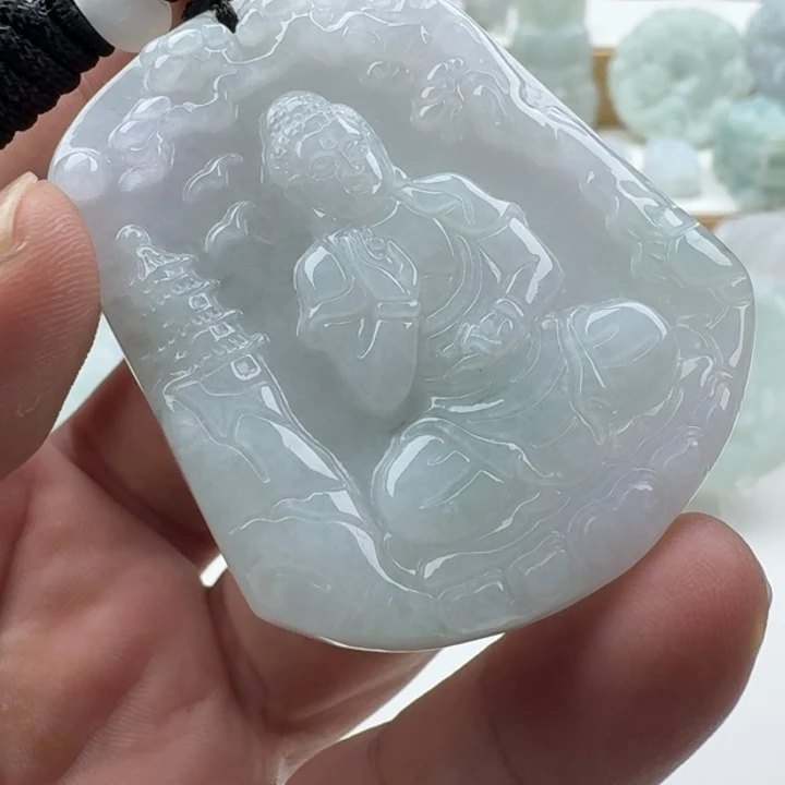 翡翠未镶嵌颈饰天然缅甸A货翡翠