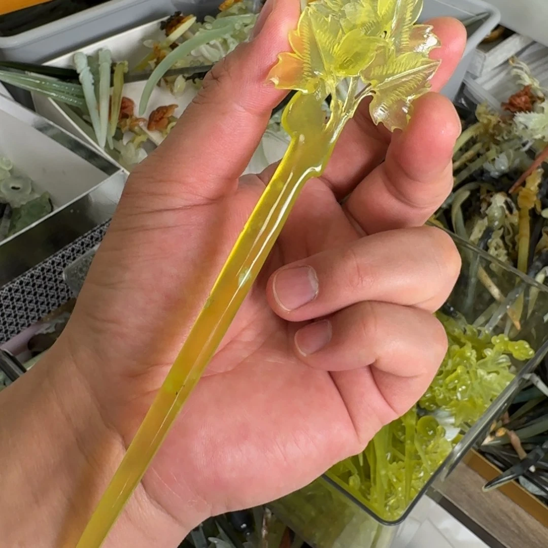 岫玉未镶嵌发饰明君玉簪就是好看