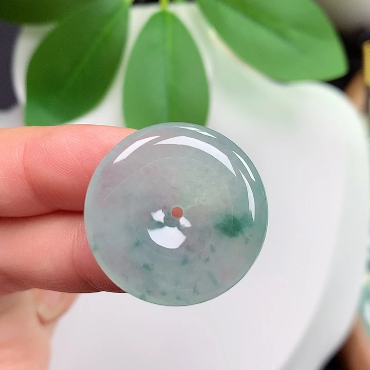 颈饰未镶嵌翡翠平安扣 24.9x4.8mm