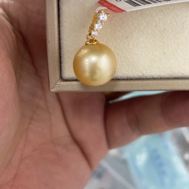 海水珍珠银S925镶嵌颈饰