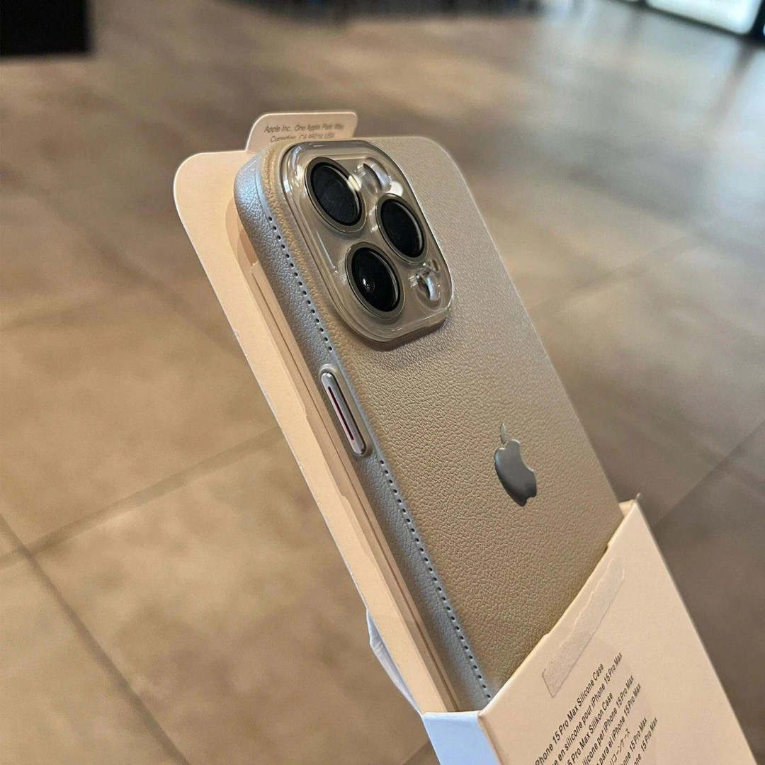 适用苹果15手机壳新款荔枝仿皮纹iPhone14高级感防摔13纯色硬壳女