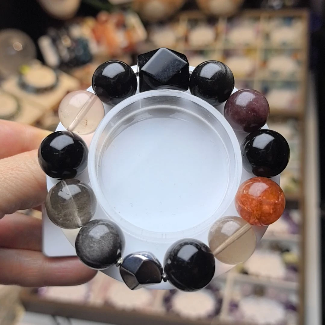 手串水晶未镶嵌Feeling|【夜幕橙光】天然水晶默认微瑕介意勿拍