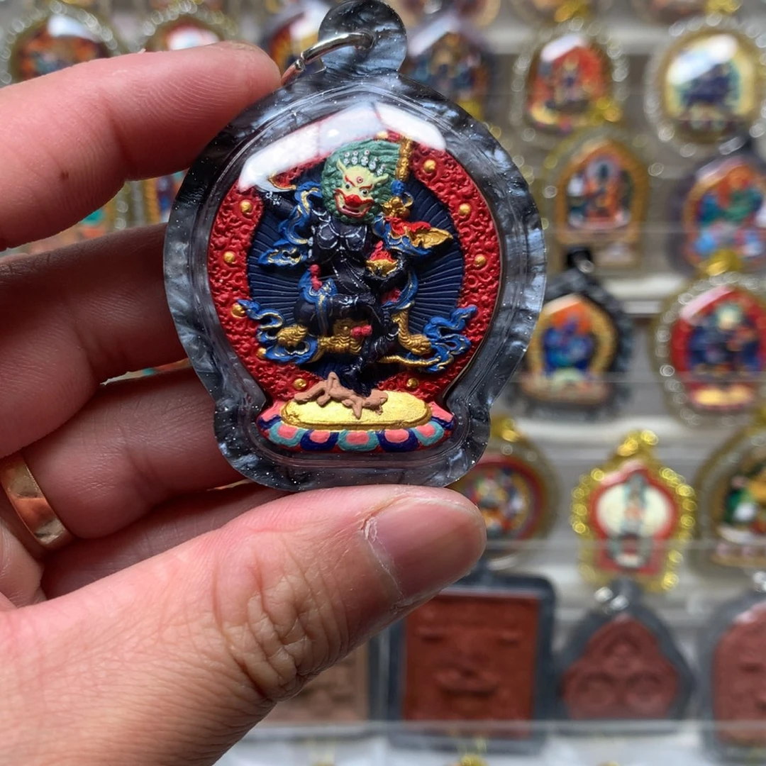 泥塑琳*大亚克力壳彩绘狮面