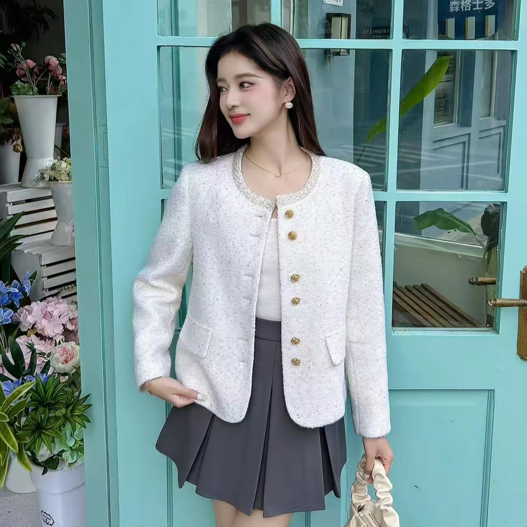 【威尼斯买手店-S】羊毛小香风韩版短外套气质时尚显瘦通勤-2525