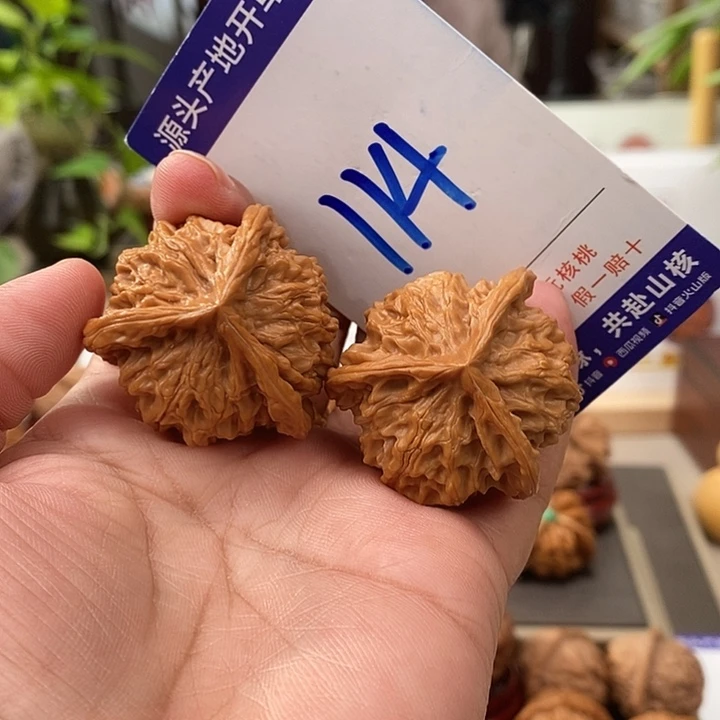把件文玩核桃37天然盘山矮桩奔114号