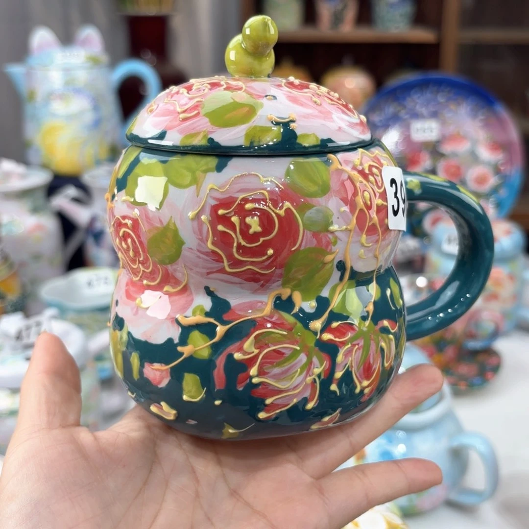 景德镇手绘高温釉下彩陶瓷茶具