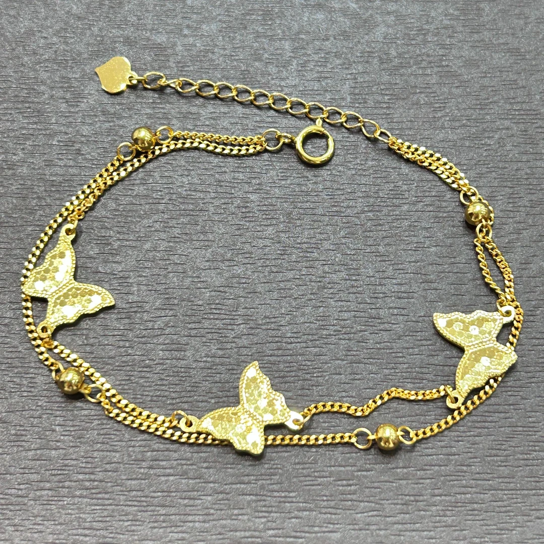 925银手链 【店长专享】925银龙鳞蝴蝶双层手链YS700