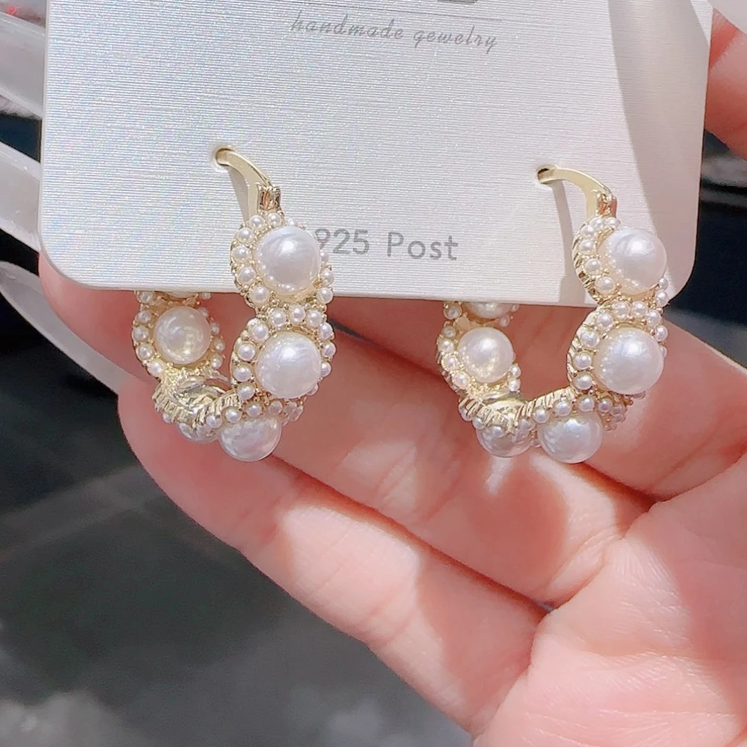 锆石铜合金925银耳环