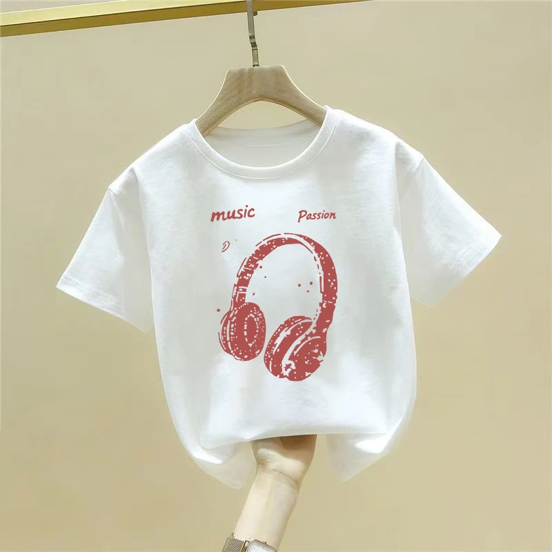 休闲款短袖宽松型圆领男童印T恤时尚t恤百搭韩版儿童夏季中大童