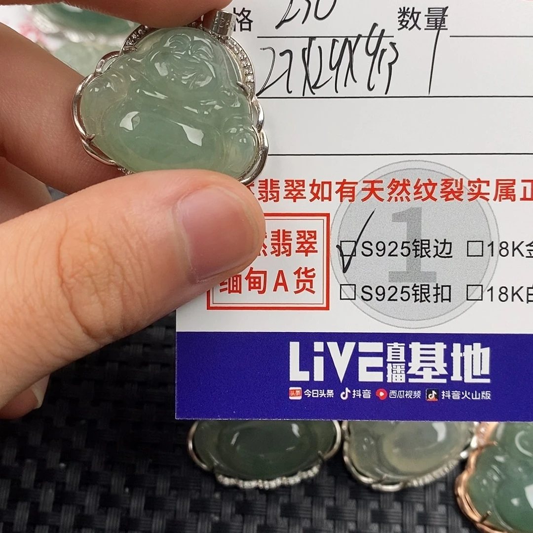 翡翠银S925镶嵌颈饰