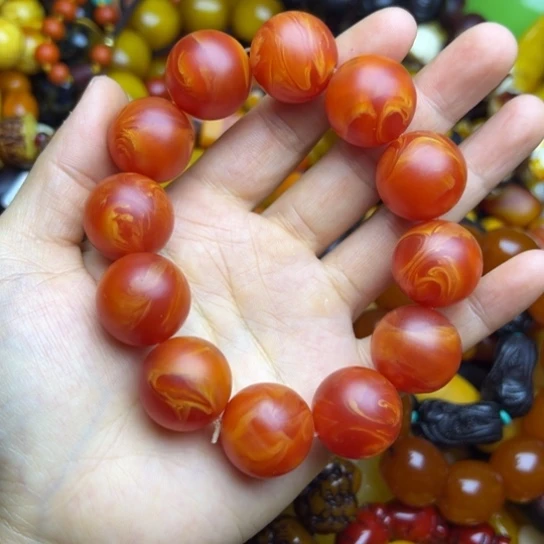 琥珀未镶嵌手链蜜蜡