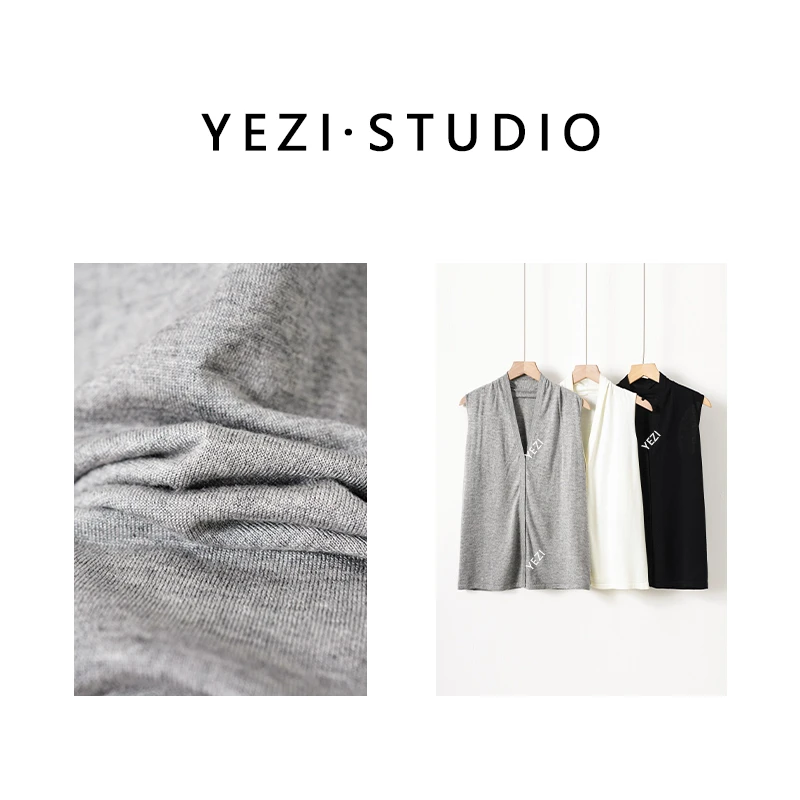 【邂逅】桑蚕丝丝光羊毛抗起球时髦针织背心25222011