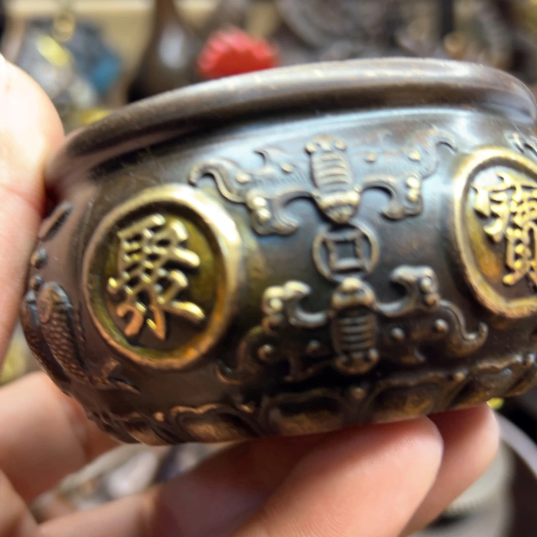 铜摆件欢迎欢迎你