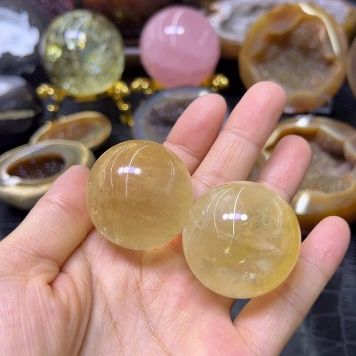 未镶嵌发饰水晶冰州黄球2️⃣