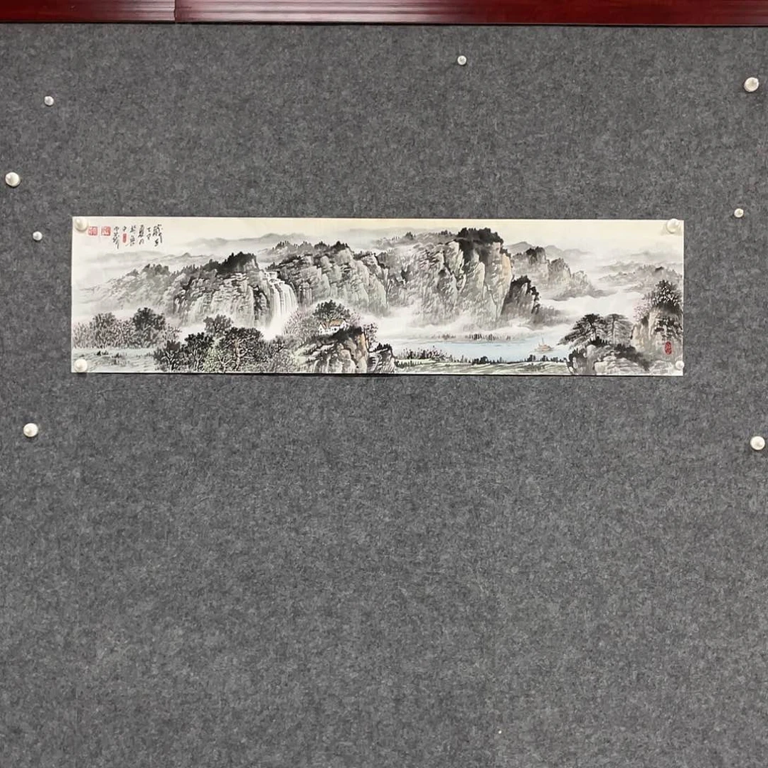 国画四尺对开画芯 捡漏