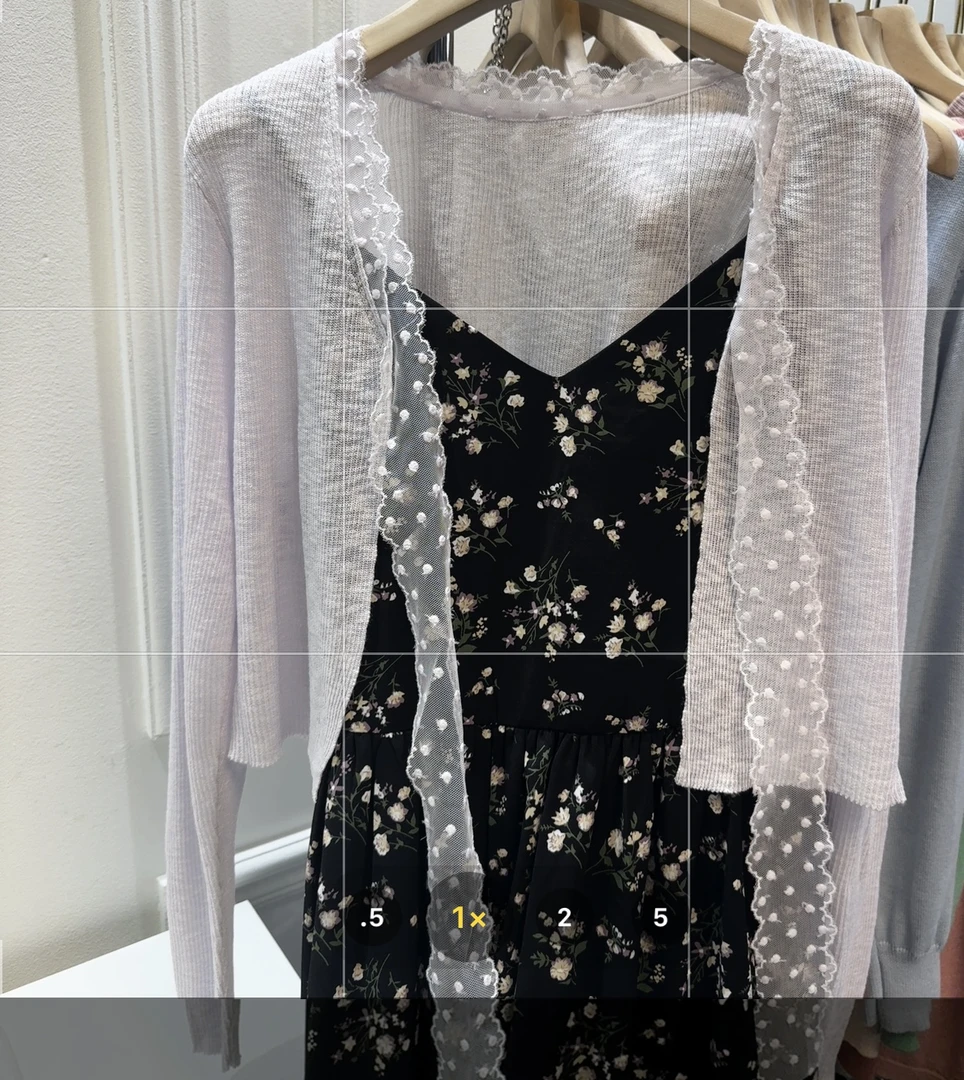 单件开衫温柔风蕾丝拼接上衣精致百搭防晒短款开衫