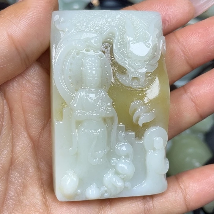 和田玉未镶嵌挂件