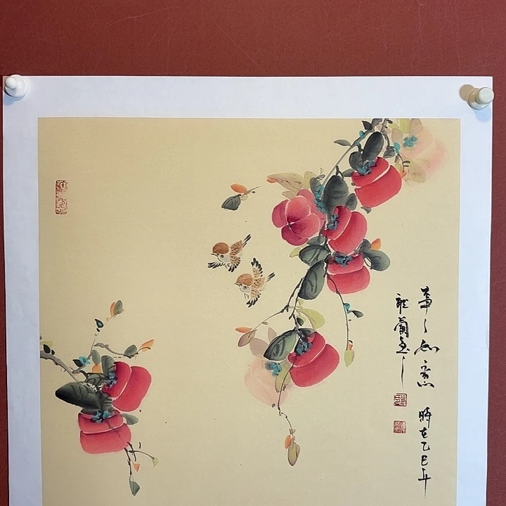 国画听兰老师花鸟
