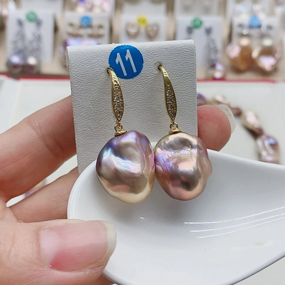 【闪购商品】淡水珍珠耳饰银S925镶嵌