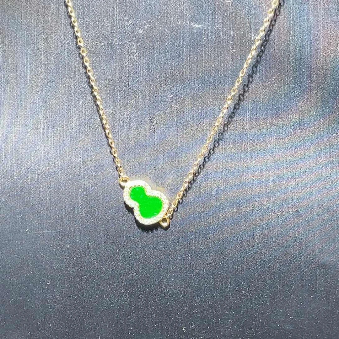 翡翠银S925镶嵌颈饰