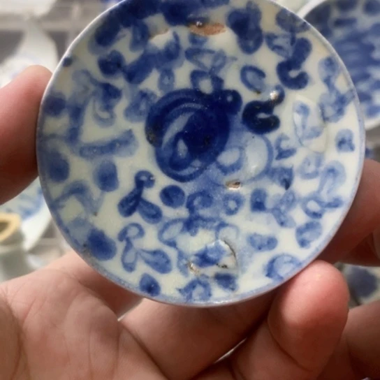 瓷片现代瓷器青花瓷片