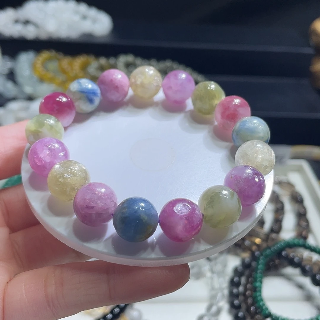 水晶手链未镶嵌彩祖母晶12m96元